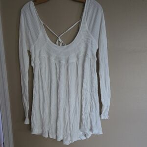 Free People Xs Nwt White Long Sleeve Women's Top Tunic Dress